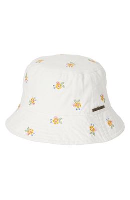 O'Neill Piper Embroidered Canvas Bucket Hat in Winter White