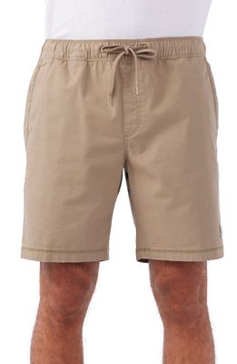 O'Neill Porter Stretch Cotton Shorts in Khaki