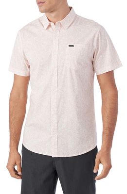 O'Neill Quiver Stretch Button-Up Shirt in Pink Dust