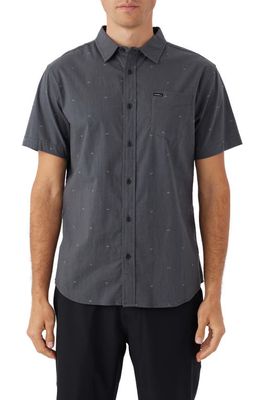 O'Neill Quiver Stretch Dobby Button-Up Shirt in Graphite 2