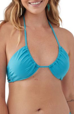 O'Neill Saltwater Solids Embry Bikini Top in Blue Moon