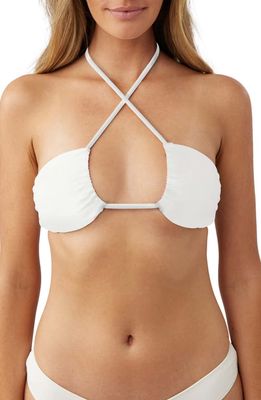 O'Neill Saltwater Solids Embry Bikini Top in Vanilla