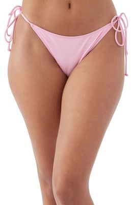 O'Neill Saltwater Solids Maracas Side Tie Bikini Bottoms in Pink