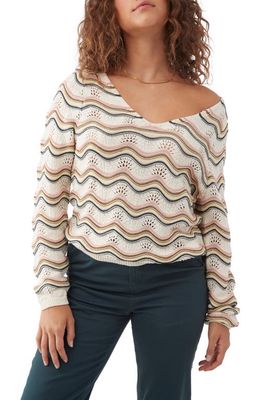 O'Neill Sandy Dunes Pointelle Stitch Sweater in Multi Colored