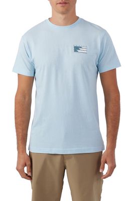 O'Neill Stacked Graphic T-Shirt in Sky Blue Heather