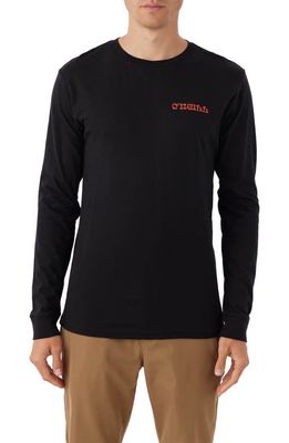 O'Neill Steamer Long Sleeve Cotton Graphic T-Shirt in Black