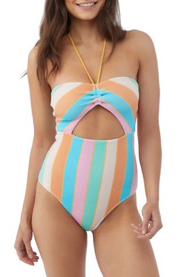 O'Neill Stripe Sayulita One-Piece Swimsuit in Multi Colored