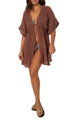 O'Neill Wilder Lace Trim Cover-Up in Rustic Brown