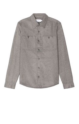 onia Essential Heavy Weight Overshirt in Charcoal