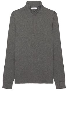 onia Everyday Half Zip Sweater in Charcoal