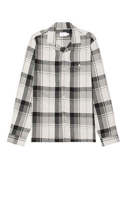 onia Flannel Convertible Overshirt in Grey