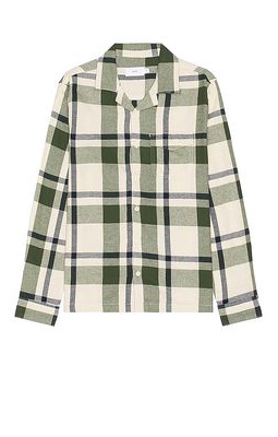 onia Flannel Overshirt in Green