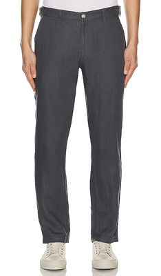 onia Linen Trouser in Charcoal