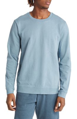 Onia Men's Garment Dye French Terry Sweatshirt in Hazy Cloud
