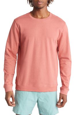 Onia Men's Garment Dye French Terry Sweatshirt in Rose Dawn