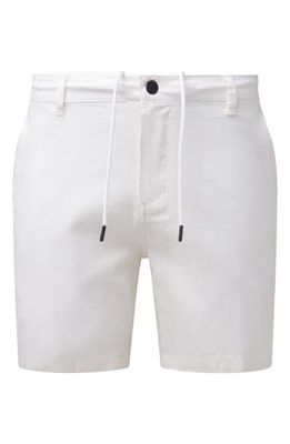 Onia Stretch Linen Blend Traveler Shorts in White