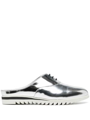 Onitsuka Tiger leather Oxford slippers - Silver