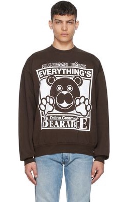 Online Ceramics Brown 'Everything's Bearable' Sweatshirt
