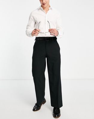 Only & Sons Bob loose fit smart pants in black