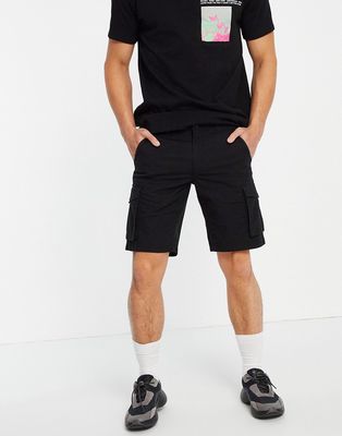 Only & Sons cargo shorts in black