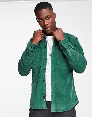 Only & Sons cord shirt in green