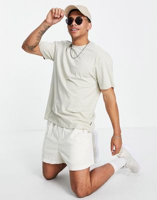Only & Sons essentials relaxed fit t-shirt in stone-Neutral