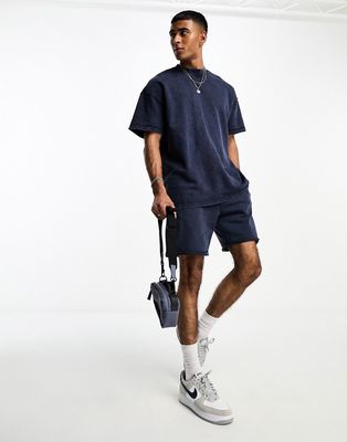Only & Sons jersey shorts in washed navy - part of a set