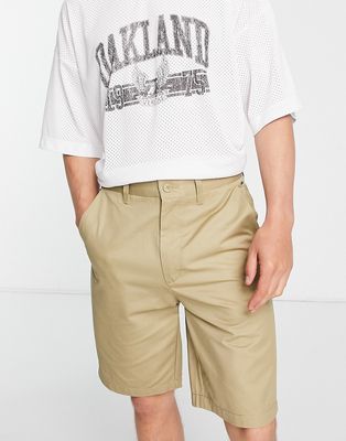 Only & Sons loose fit skater chino shorts in beige-Neutral