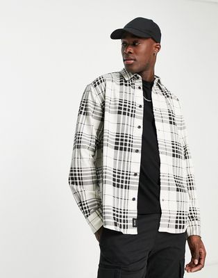 Only & Sons oversized check shirt in white