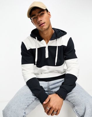 Only & Sons oversized hoodie in navy stripe