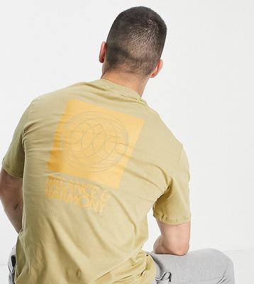 Only & Sons oversized t-shirt with harmony back print in beige Exclusive at ASOS-Neutral