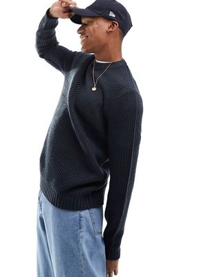 Only & Sons ribbed knit sweater in navy