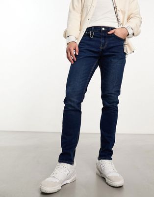 Only & Sons rope slim tapered fit jeans mid wash-Blue