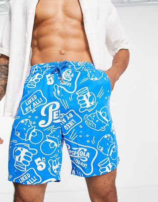 Only & Sons shorts with Pepsi print in blue - part of a set