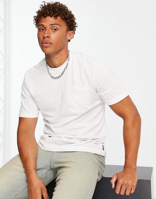 Only & Sons textured t-shirt in white