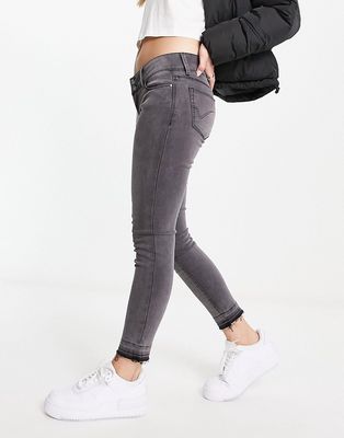 Only coral skinny jean In washed black-Gray