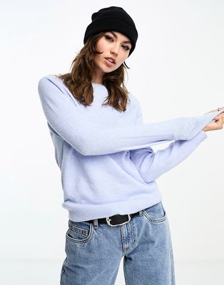 Only crew neck sweater in pale blue