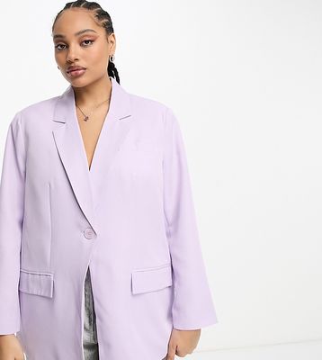 Only Curve tailored blazer in lilac-Purple