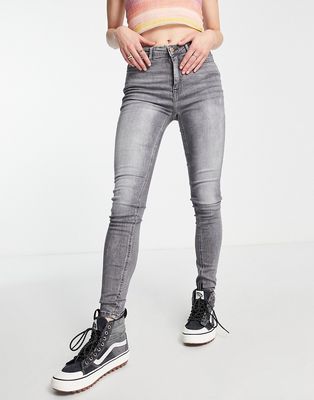 Only high rise skinny jean in gray