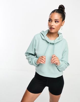 Only Play Dess cropped hoodie in gray mist