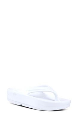 Oofos OOmega OOlala Flip Flop in White