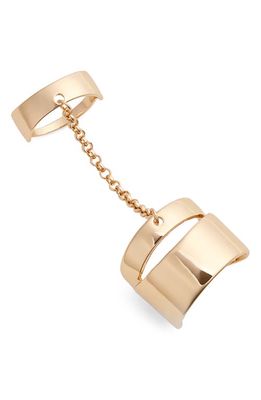 Open Edit Bold Chained Ring in Gold