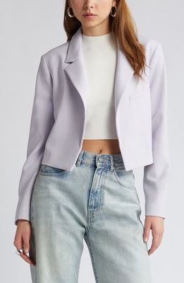 Open Edit Boxy Crop Blazer in Purple Puff