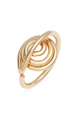 Open Edit Coiled Wire Knot Ring in Gold