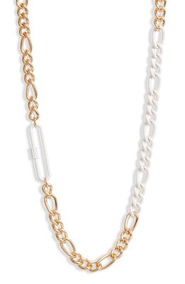 Open Edit Color Pop Chain Necklace in White- Gold
