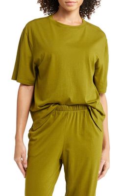 Open Edit Core Relaxed Sleep T-Shirt in Olive Avocado