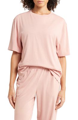 Open Edit Core Relaxed Sleep T-Shirt in Pink Tan