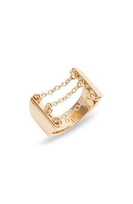 Open Edit Draped Chain Ring in Gold
