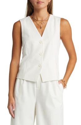 Open Edit Fitted Vest in Ivory