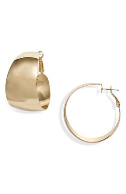 Open Edit Jumbo Tapered Hoops in Gold